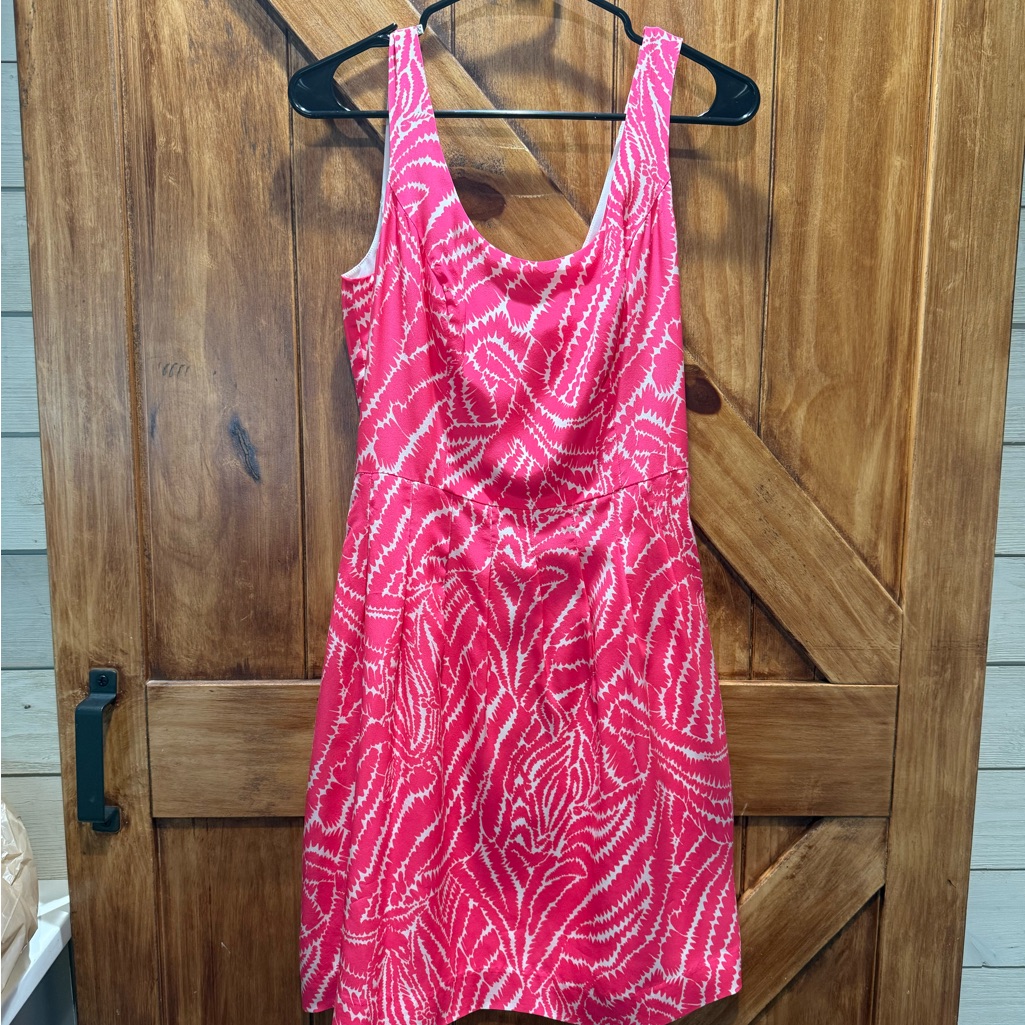 Lilly Pulitzer Vibrant Pink And White Mini Dress